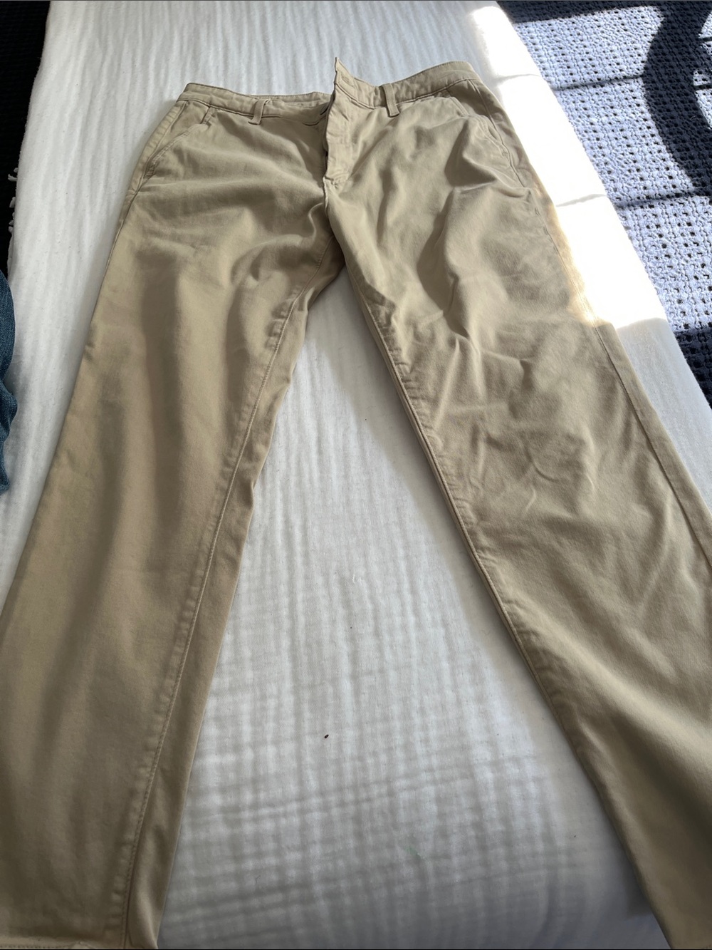 Ag Adriano Goldschmied Beige Boot Cut Pants
